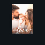 Love Script Personalized Family Photo Canvas Print<br><div class="desc">Using a beautiful and modern script for the word "Love",  this family love photo can be easily personalized with your own favourite family photo. An elegant photo wrapped canvas to be cherished and displayed.</div>