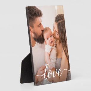 Love Script Personalized Family Photo Plaque