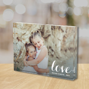 LOVE Script Photo Block