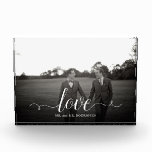 Love Script Picture Simple Calligraphy Gay Wedding Photo Block<br><div class="desc">Love themed photo block featuring full bleed picture and simple script calligraphy. Easily personalize with your text and favourite photo.</div>