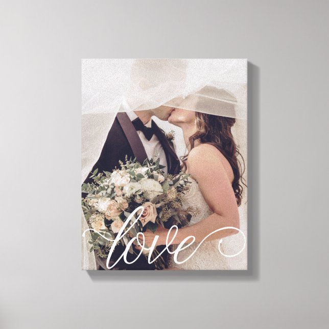 Love Script Wedding Canvas (Front)
