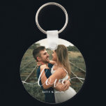 Love Script Wedding Photo Custom  Keychain<br><div class="desc">Love Script Wedding Photo Custom with your very own photo and names at the bottom.</div>