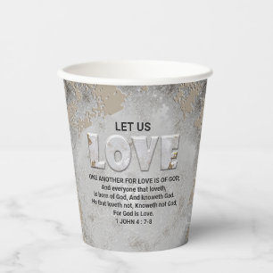 Love Scripture Paper Cups
