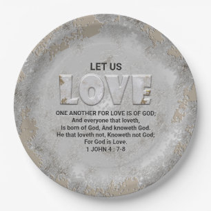 Love Scripture Paper Plate