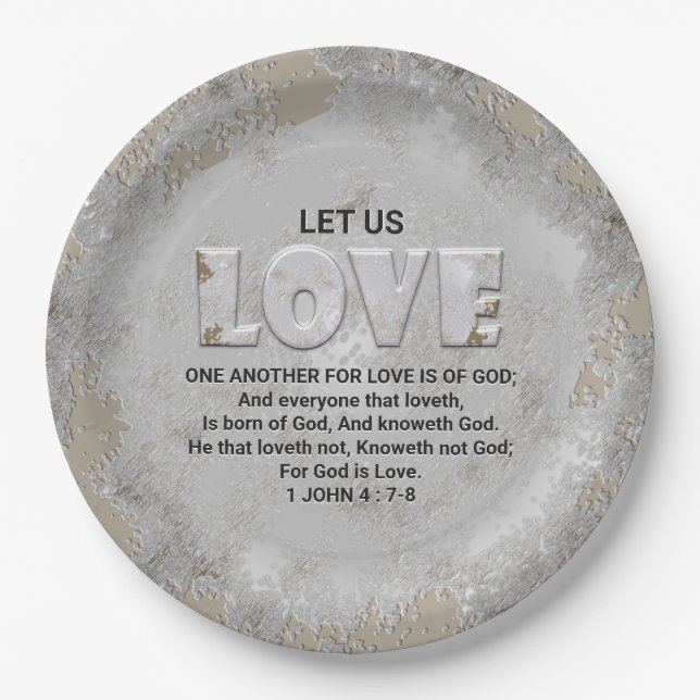 Love Scripture Paper Plate (Front)