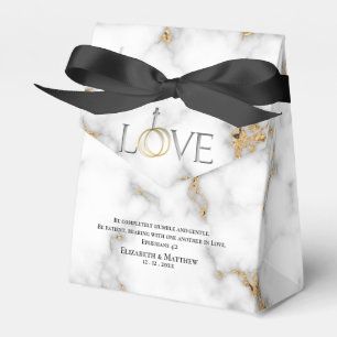 Love Scripture Verse Ephesians 4:2 Wedding Favor Box
