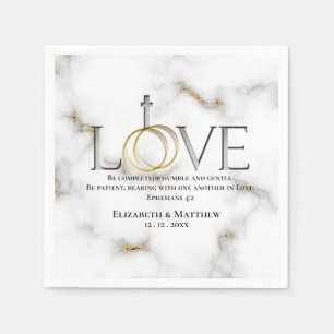 Love Scripture Verse Ephesians 4:2 Wedding Napkin