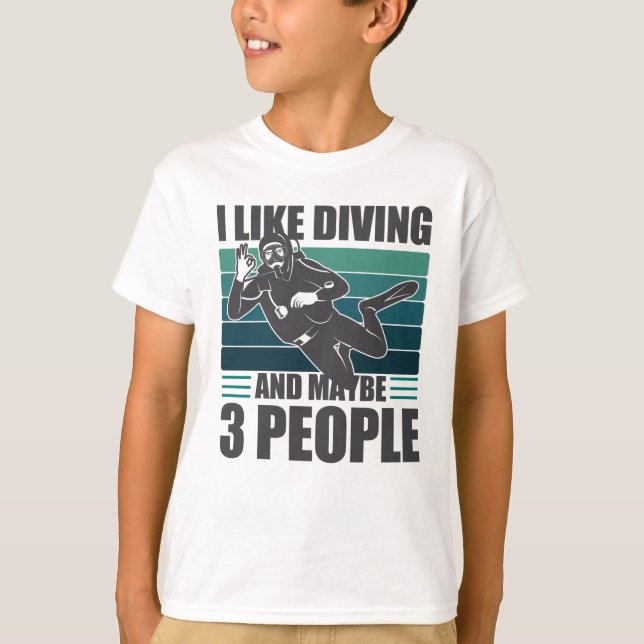 Love Scuba Diving Funn Diver Gift T-Shirt (Front)