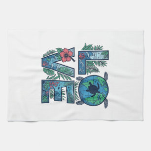 Love Sea Turtle Earth Tropical Kitchen Towel