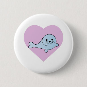 Love Seal 2 Inch Round Button