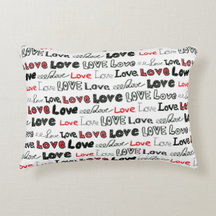 Love Seamless pattern. Love hand written lettering Accent Pillow