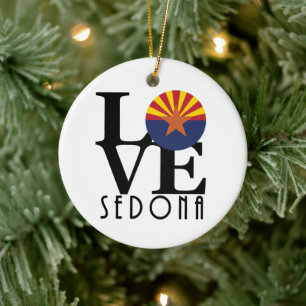 LOVE Sedona Arizona Ceramic Ornament