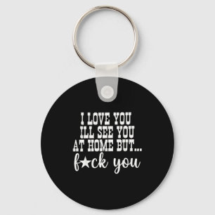 Love see at home husband wife family matching keychain