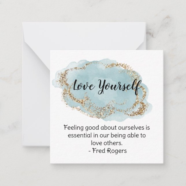 *~  Love Self Fred Rodgers Quote AP62  Note Card (Front)