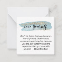 *~  Love Self You Know Quote AP62  Note Card