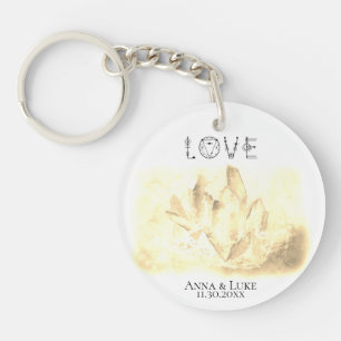 *~* "LOVE"  Sepia Crystals Events  SWAG Weddings Keychain