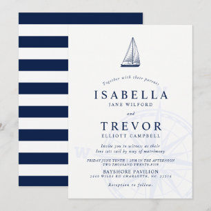 Love Sets voile Faire-part de mariage nautique