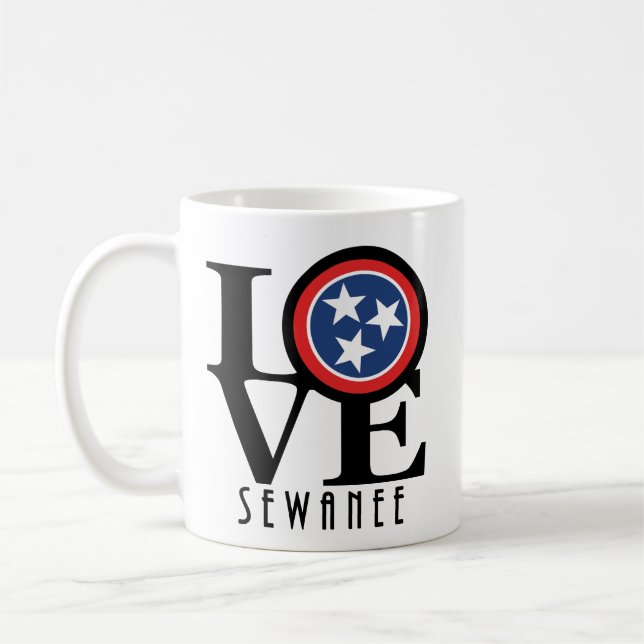 LOVE Sewanee Tennessee 11oz Coffee Mug (Left)