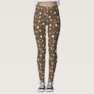 Love Sewing Accessories Brown Leggings