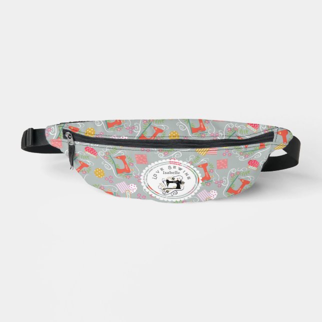 Love Sewing Accessories Grey Fanny Pack (Front)