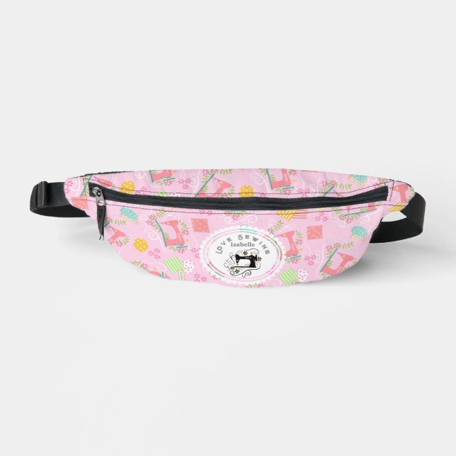 Love Sewing Accessories Pink Fanny Pack (Front)