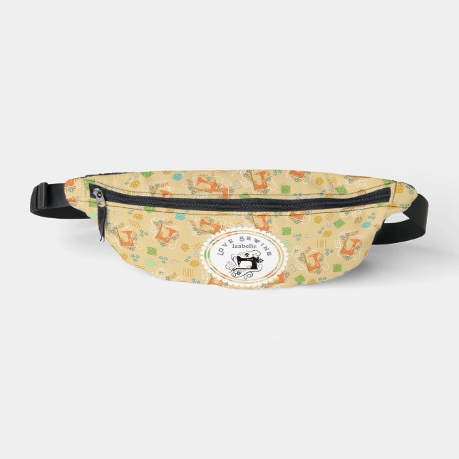 Love Sewing Accessories Yellow Fanny Pack (Front)
