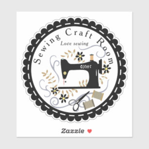 Love Sewing Black White