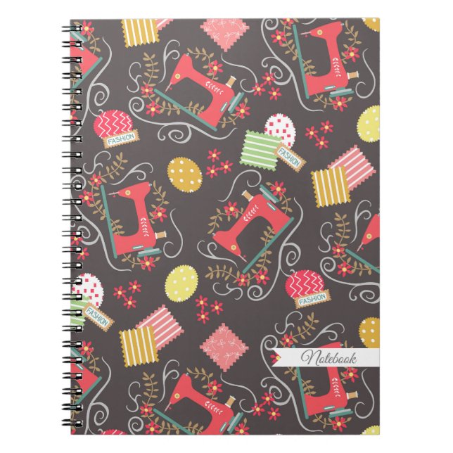 Love Sewing Brown Notebook (Front)
