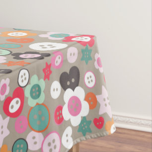 Love Sewing Buttons Ash Tablecloth