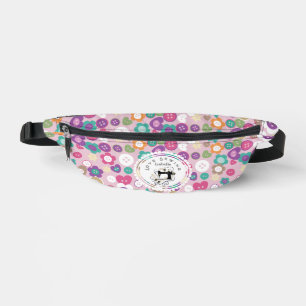 Love Sewing Buttons Pink Fanny Pack