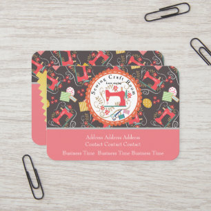 Love Sewing Cute Photo Carte de visite Brown