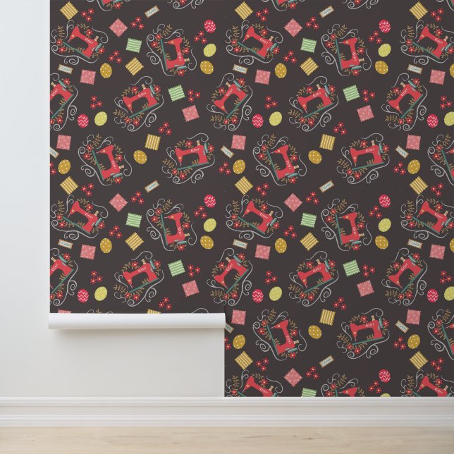 Love Sewing Machine Brown Wallpaper (Application)