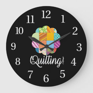 Love Sewing Quilting, Hobby Crafter Gift Large Clock