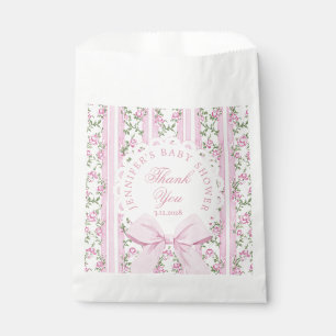 Love Shack Baby Coquette Pink Bow Thank you Favour Bag