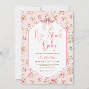 Love Shack Baby Girl Baby Shower Invitation