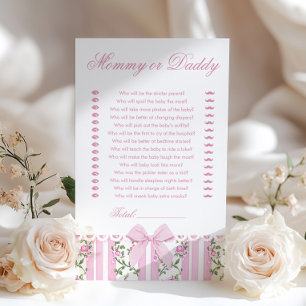 Love Shack Baby Mommy or Daddy Baby Shower game