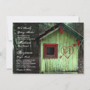 Love Shack Cabine Initiales Heart Faire-part de ma