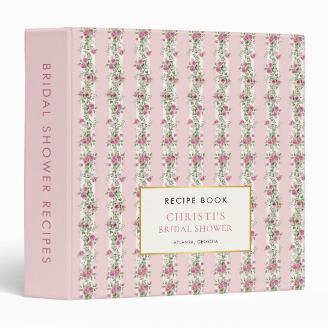 Love Shack Fiance Floral Garden Bridal Shower Binder (Front/Spine)