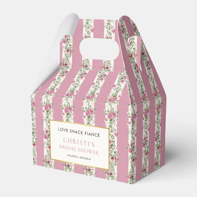 Love Shack Fiance Floral Garden Bridal Shower Favor Box (Front Side)