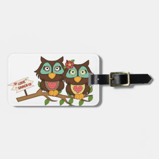 Love Shack Owls Luggage Tags