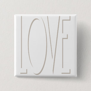 LOVE Shadow 2 Inch Square Button