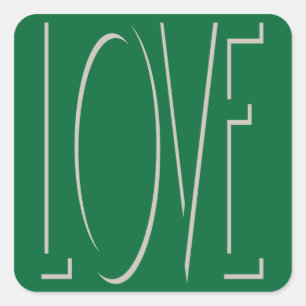 LOVE Shadow Square Sticker
