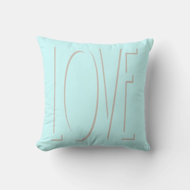 LOVE Shadow Throw Pillow (Front)