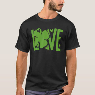 Love Shamrock Matching St Patrick's Day Kids Mens T-Shirt