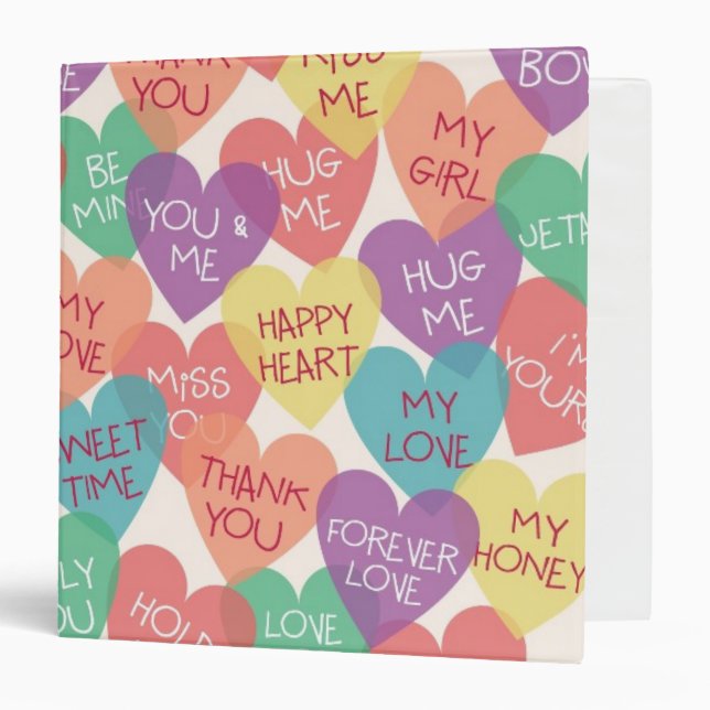 Love Shape Background Binder (Front/Inside)