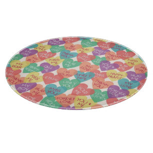 Love Shape Background Cutting Board
