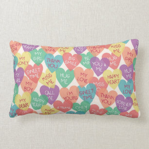 Love Shape Background Lumbar Pillow