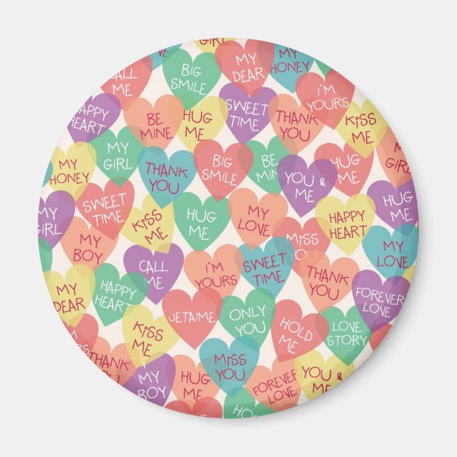 Love Shape Background Magnet (Front)