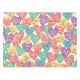 Love Shape Background Tablecloth