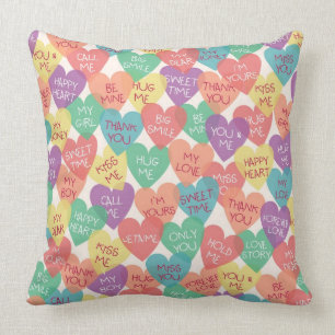 Love Shape Background Throw Pillow